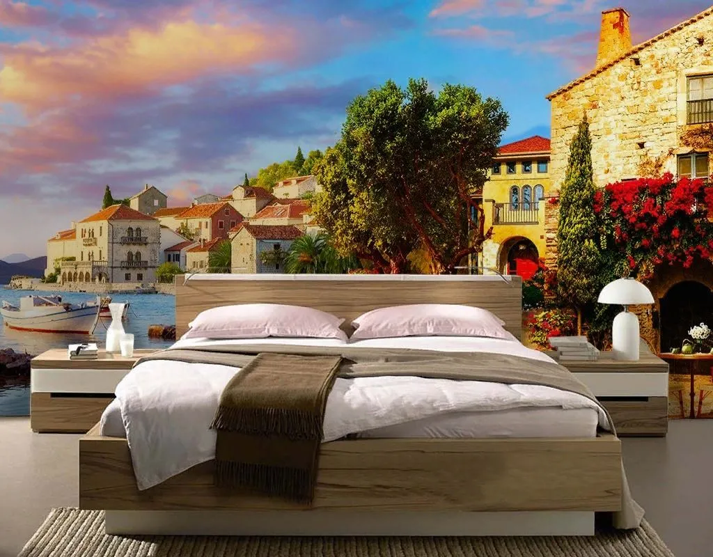 Фотообои в интерьере лодки в италии  9-2069 фото