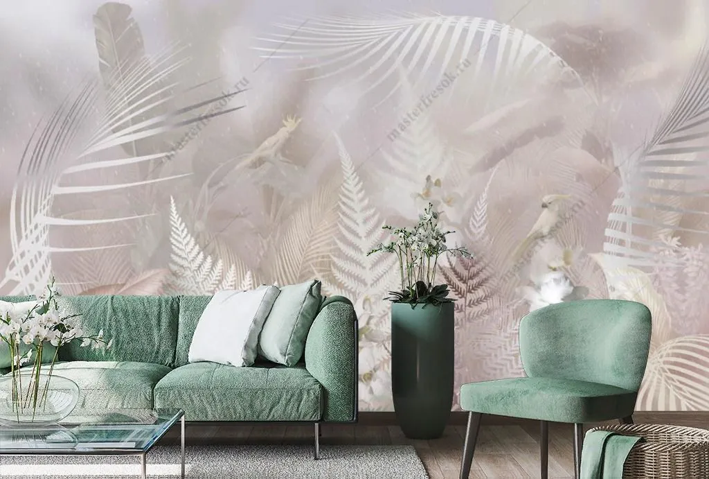 Фотообои Папоротник и орхидея  13-368