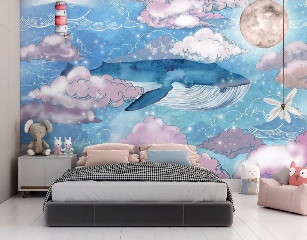 Фотообои Кит в облаках  12-1547