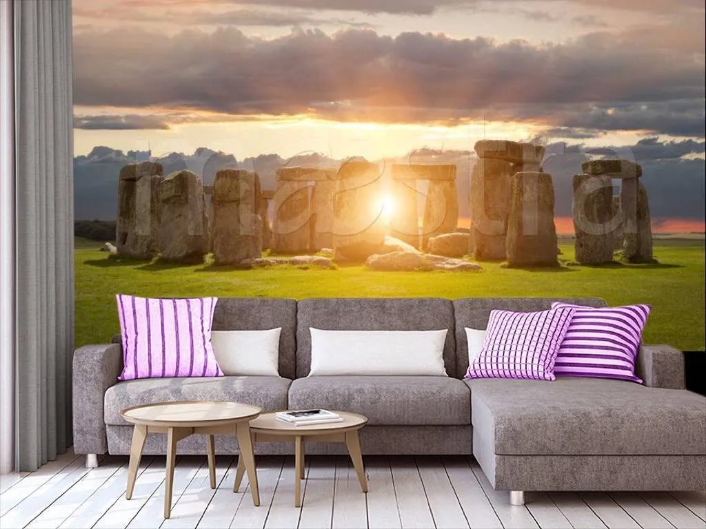 Фотообои Англия стоунхендж на закате  9-607