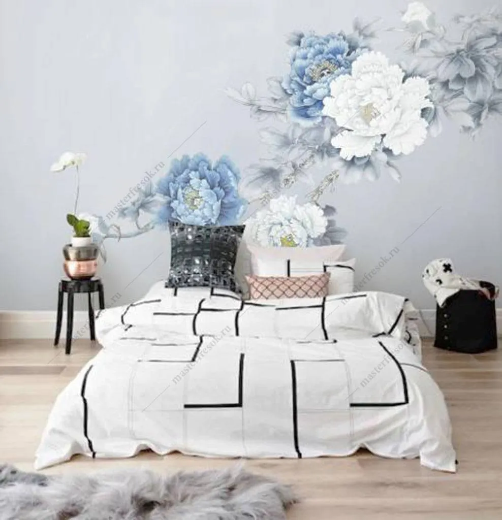 Фотообои Голубые пионы  15-907