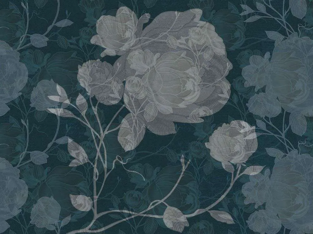 Фотообои в интерьере белые пионы на зеленом фоне  9-1243 фото