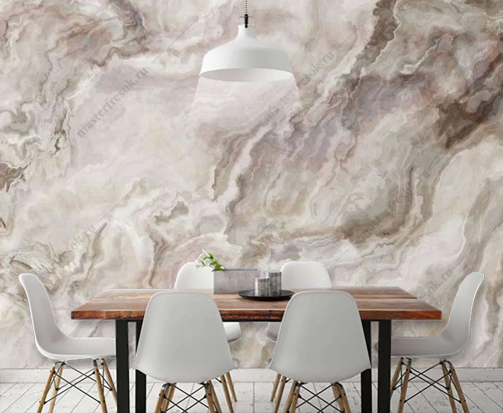 Фотообои в интерьере мрамор белый оникс  9-1063 фото