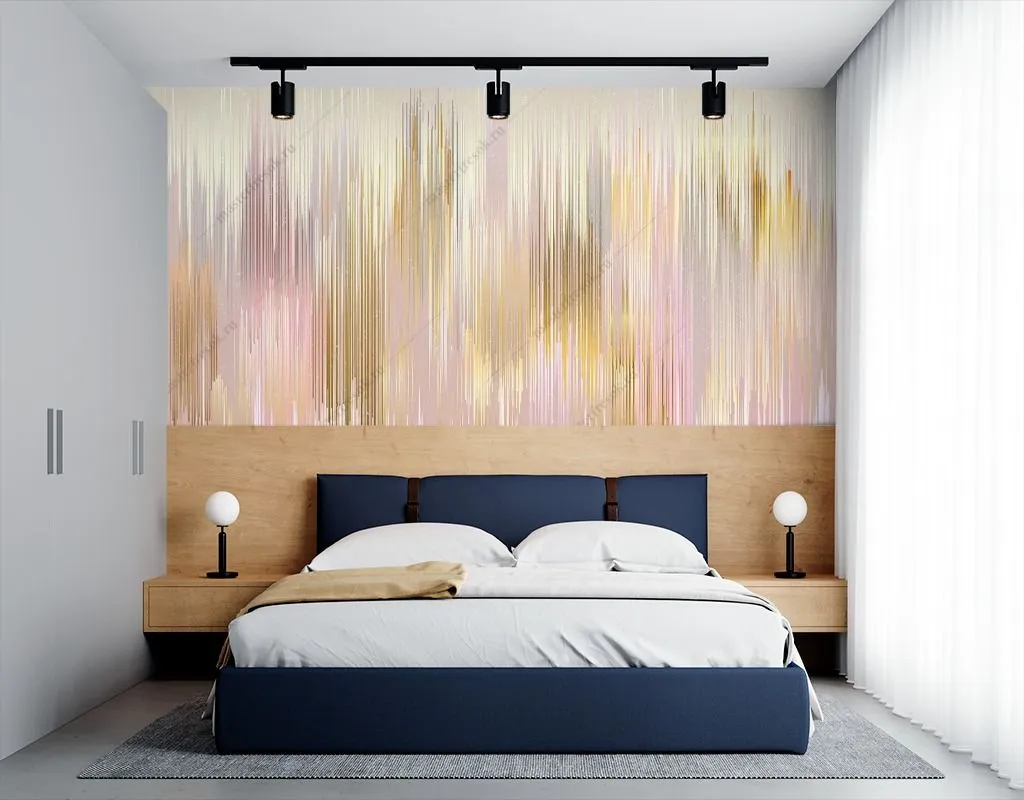 Фотообои в интерьере перламутровый дождь  9-1816 фото