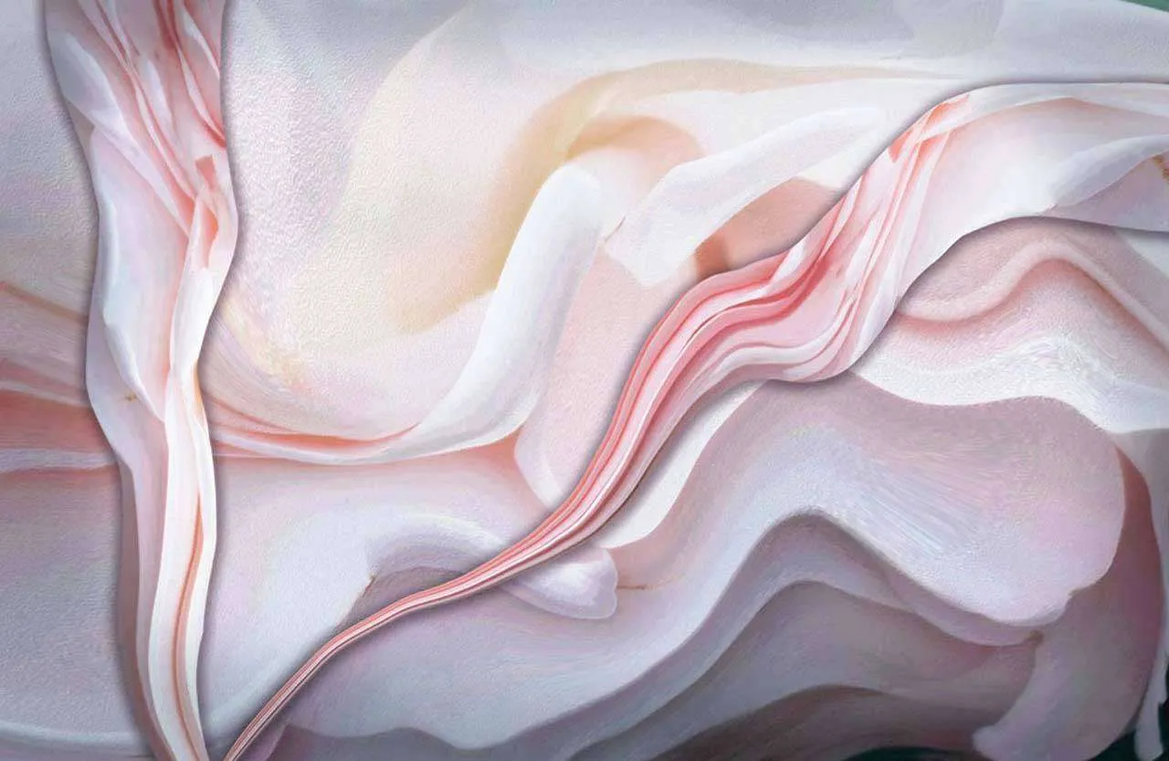 Фотообои в интерьере розовая абстракция  13-092 фото