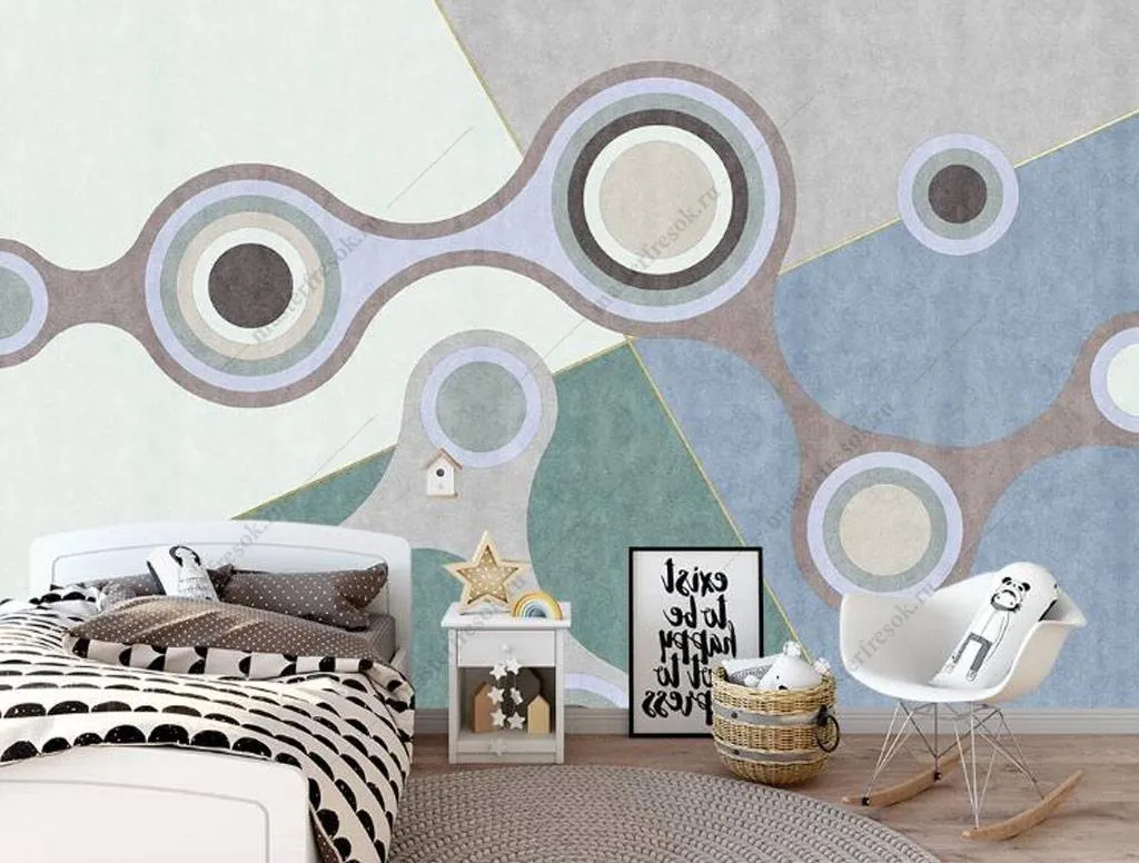 Фотообои Неразрывные круги  16-100