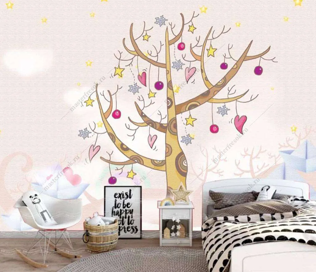 Фотообои в интерьере волшебное дерево  16-012 фото