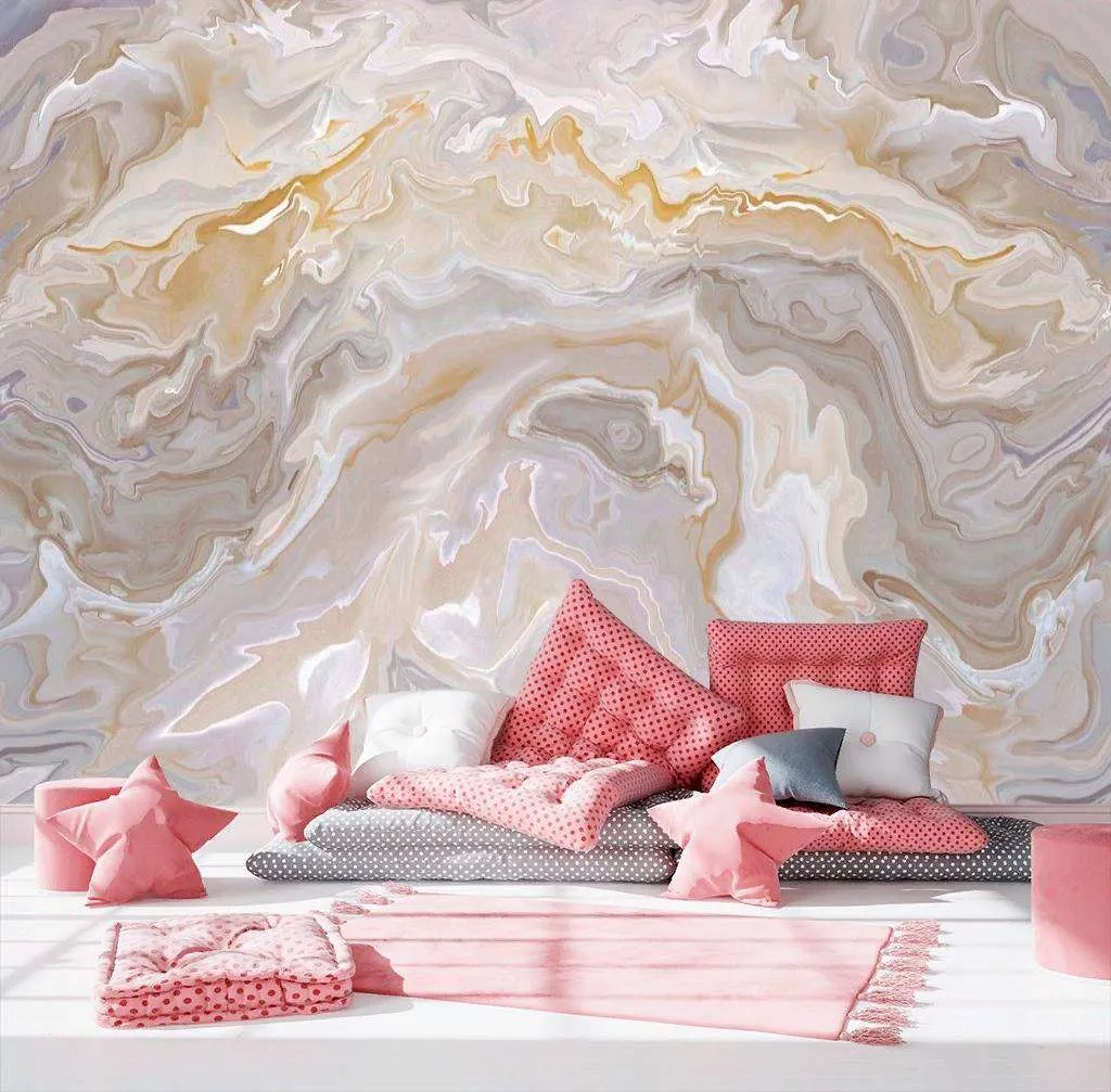 Фотообои в интерьере золотые разводы  13-256 фото