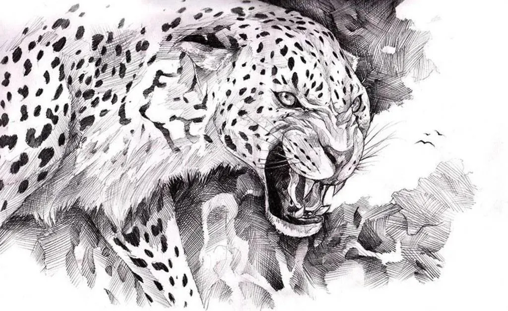 Фотообои в интерьере леопард  15-709 фото