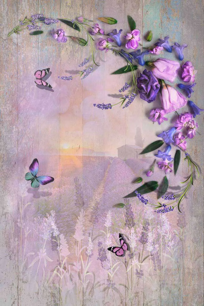 Фотообои в интерьере карусель из цветов  7-933 фото