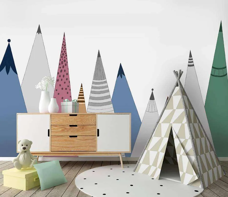 Фотообои Бесшовные обои на стену:  Разноцветные горы. Артикул: 15-210  