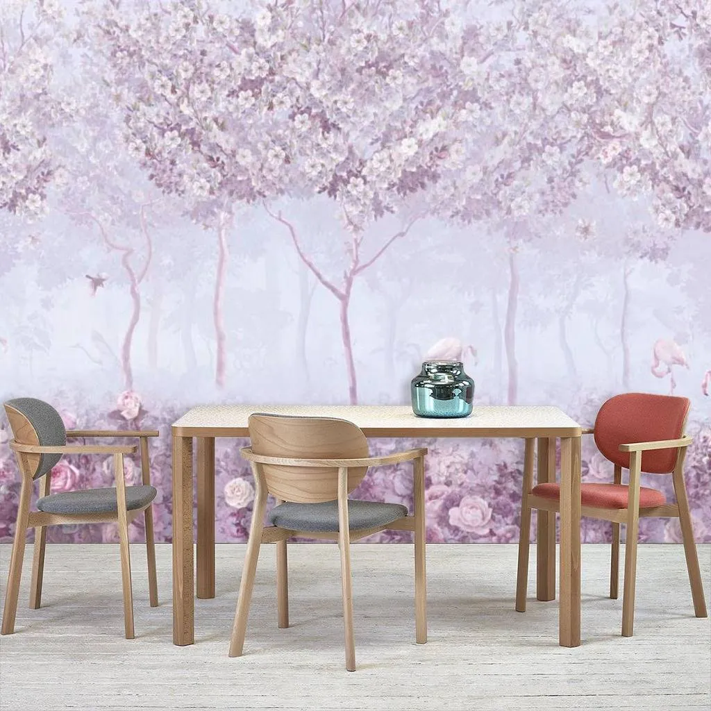 Фотообои в интерьере сиреневый сад  13-124 фото