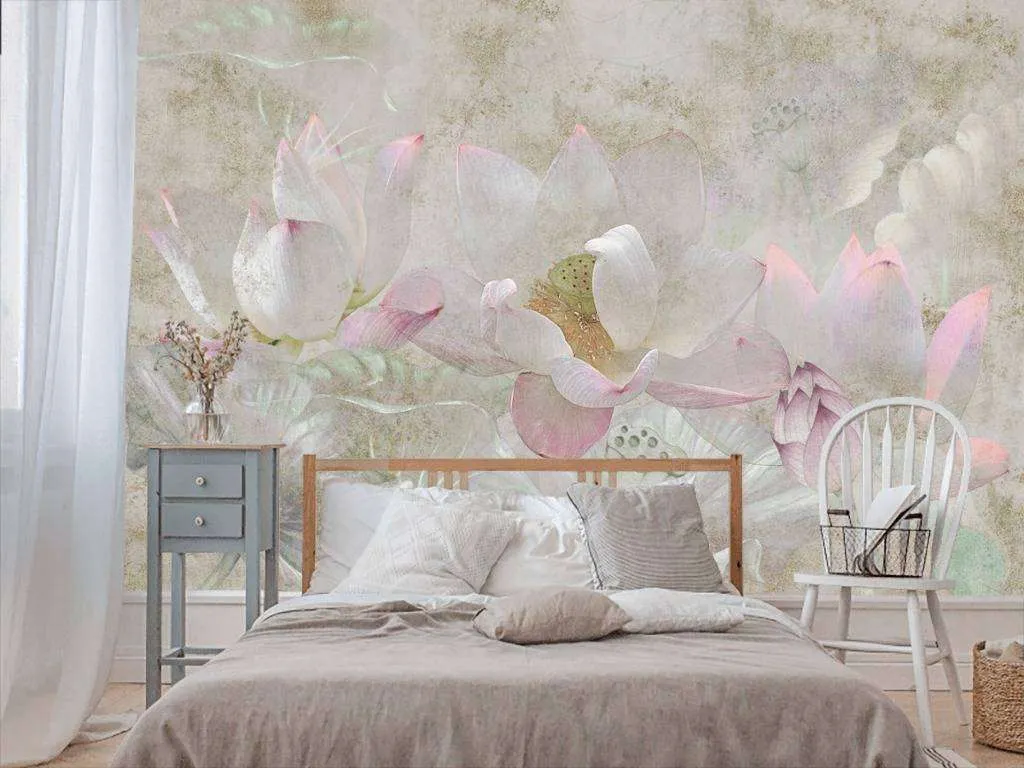 Фотообои в интерьере кувшинки  13-210 фото