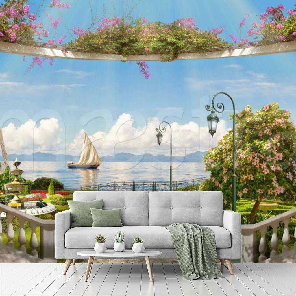 Фотообои Морской пейзаж с парусником  7-118