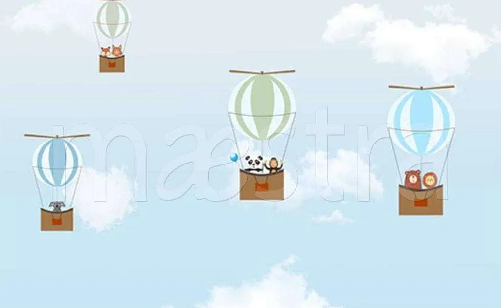 Фотообои в интерьере первый полет на шаре  15-270 фото