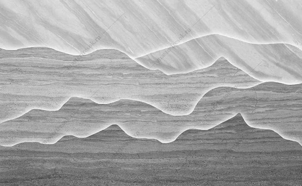 Фотообои в интерьере графические горы  16-109 фото