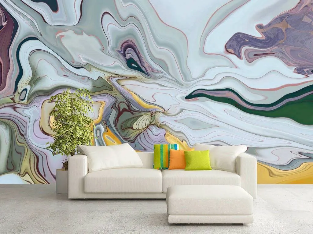 Фотообои в интерьере насыщенный флюид  13-307 фото