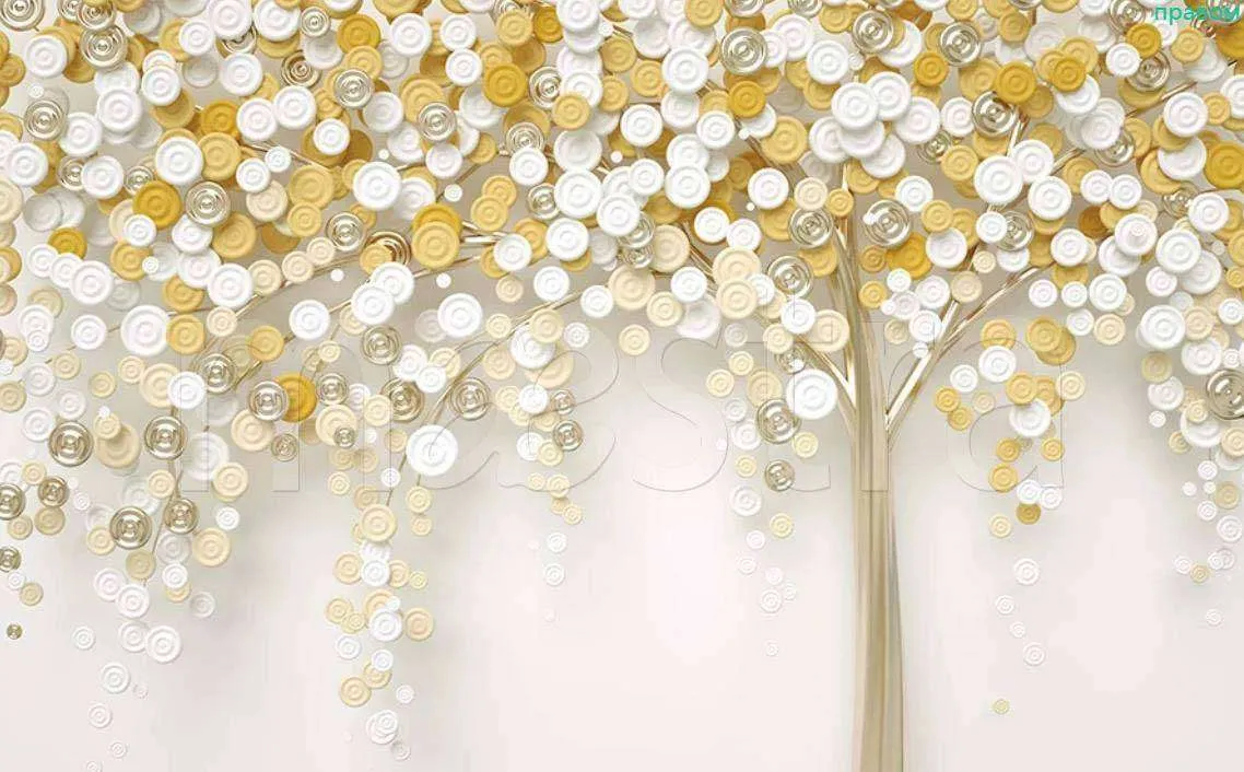 Фотообои в интерьере 3д фон дерево  15-031 фото