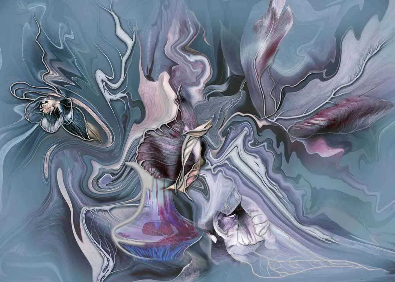 Фотообои в интерьере акварель  13-063 фото