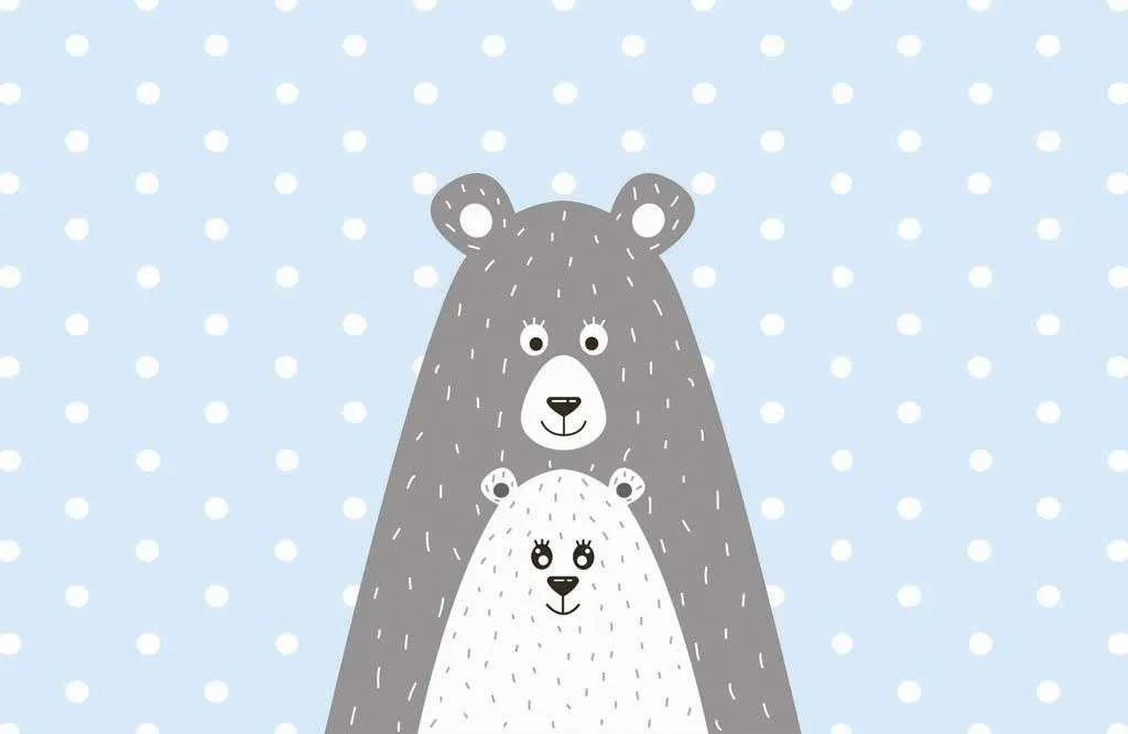 Фотообои в интерьере мишки вдвоем  12-892 фото