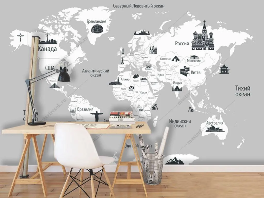 Фотообои Карта в детскую  12-981
