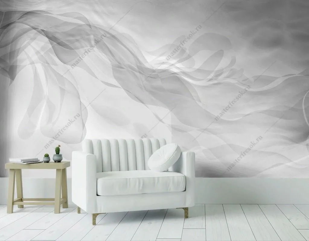 Фотообои в интерьере серая дымка  9-1739 фото