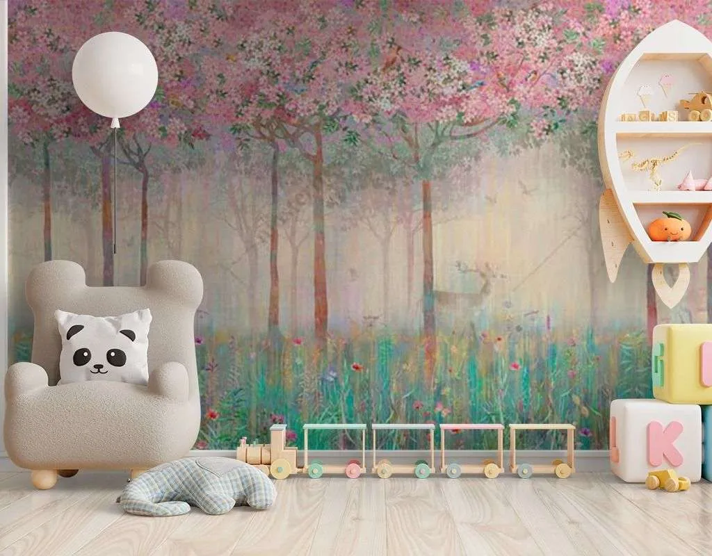 Фотообои в интерьере волшебный лес 3  10-708 фото