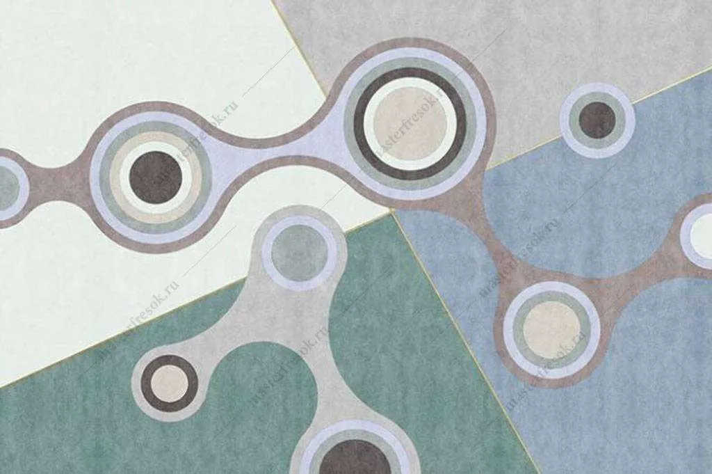 Фотообои в интерьере неразрывные круги  16-100 фото