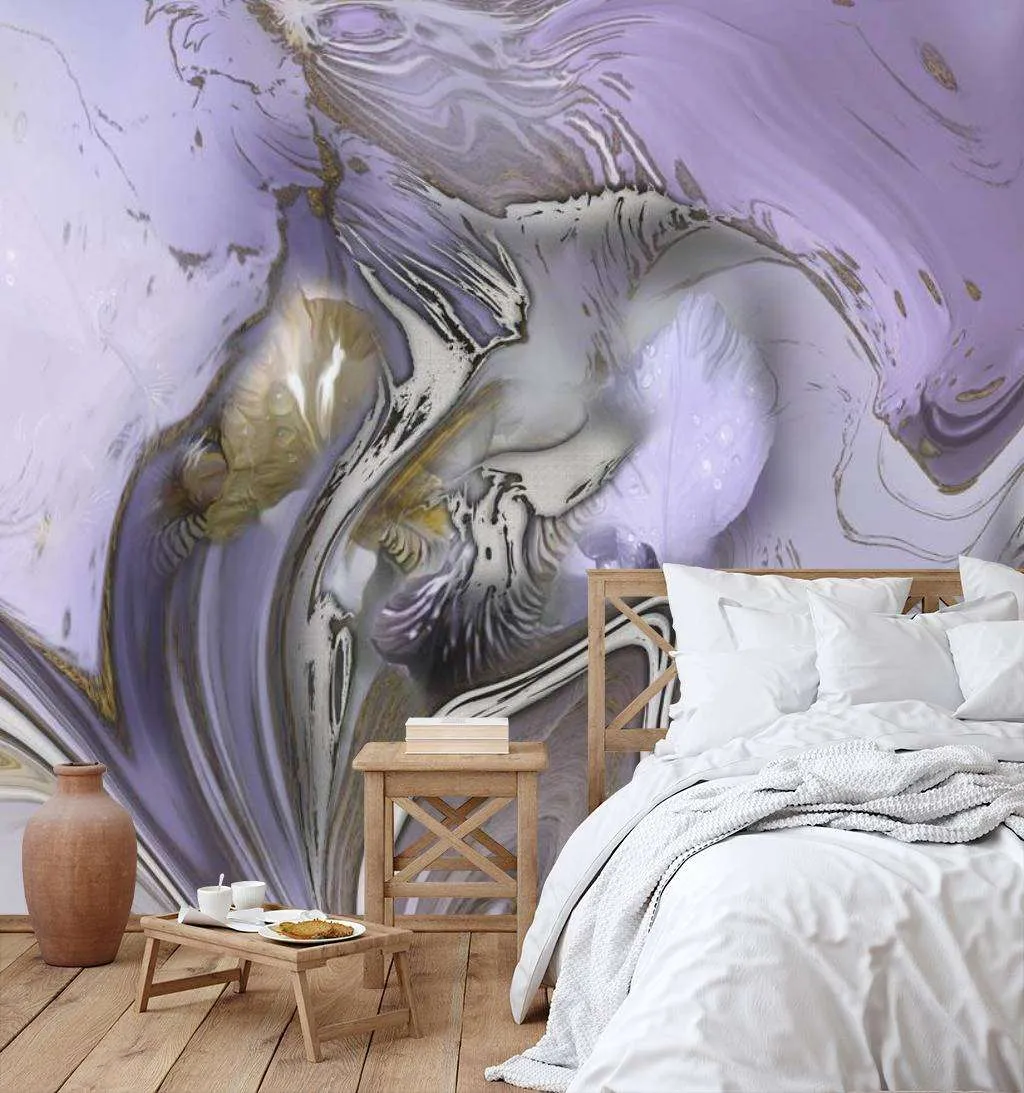 Фотообои Флюид Арт розово-фиолетовый  13-036