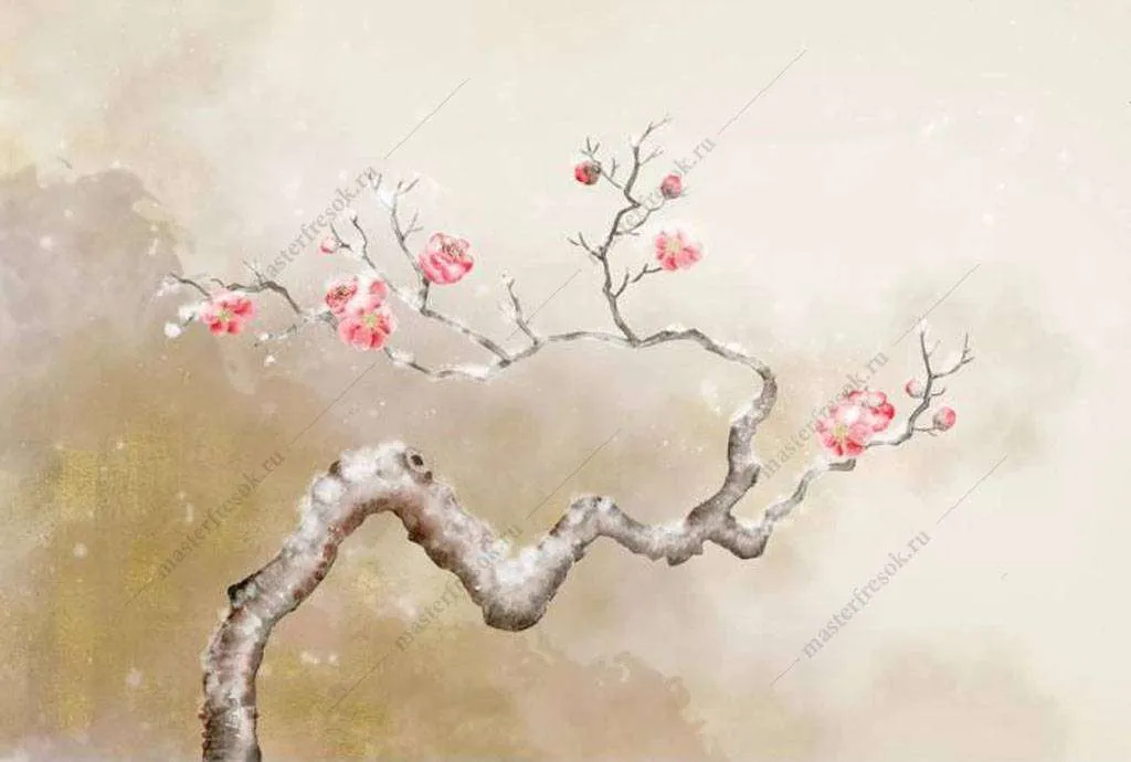 Фотообои в интерьере китайская живопись  15-893 фото