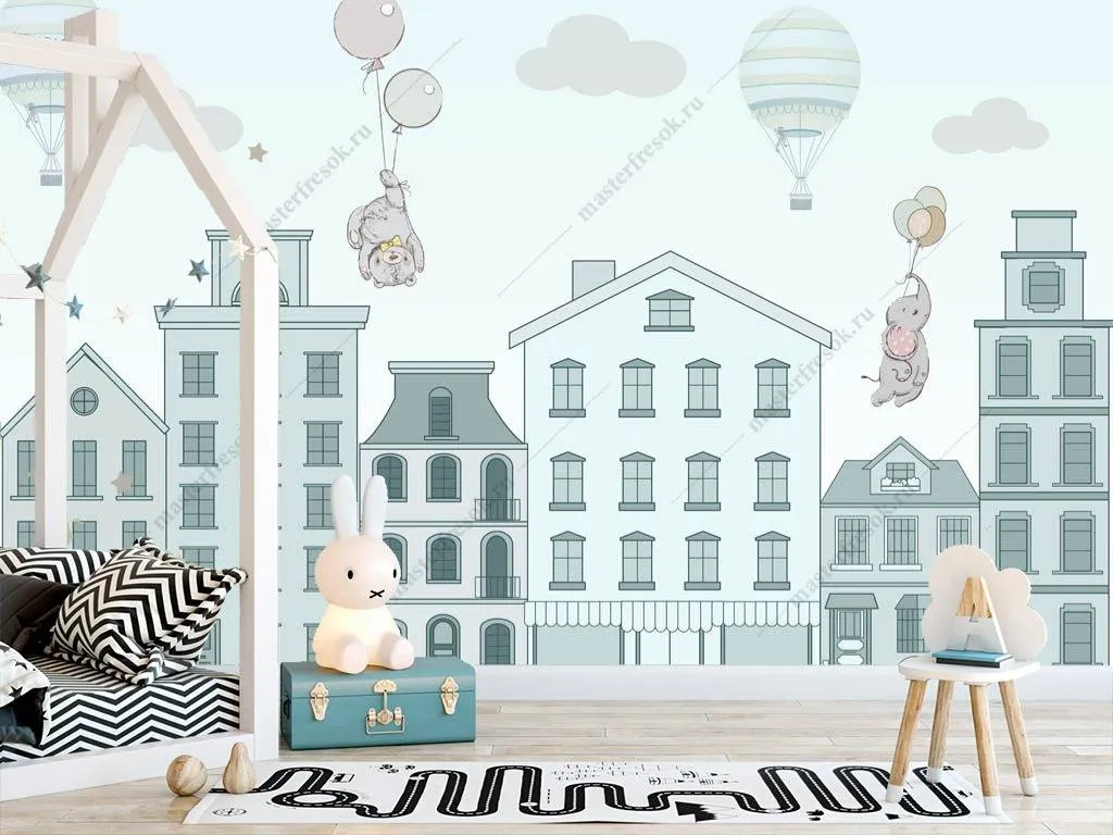 Фотообои С детскими домиками  12-851