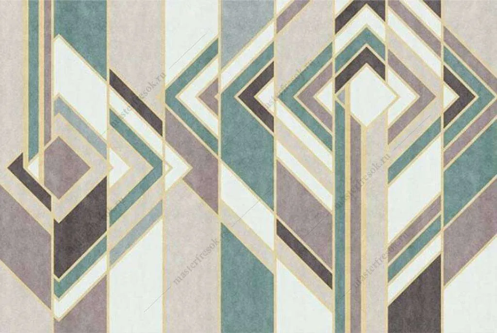 Фотообои в интерьере разноцветный полоски  16-095 фото