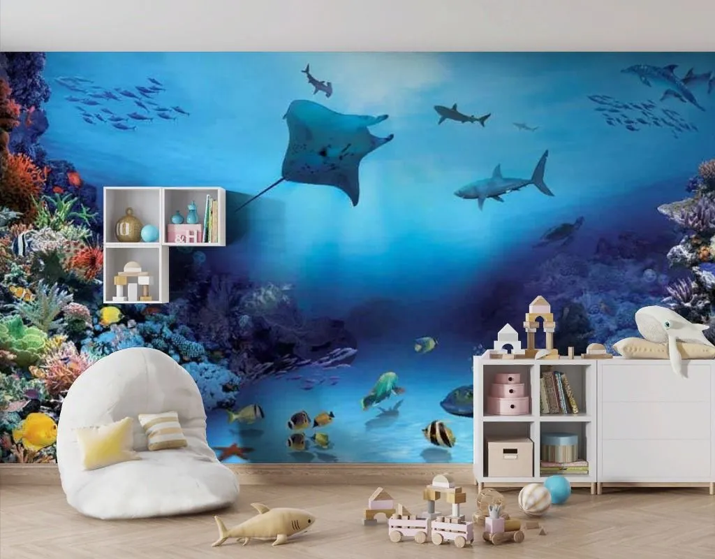 Фотообои в интерьере жители океана  17-0085 фото