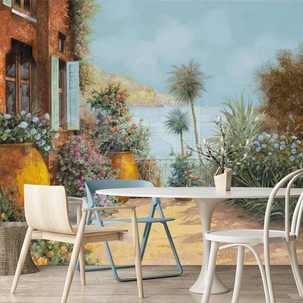 Фотообои Гостеприимный дворик у моря  8-068