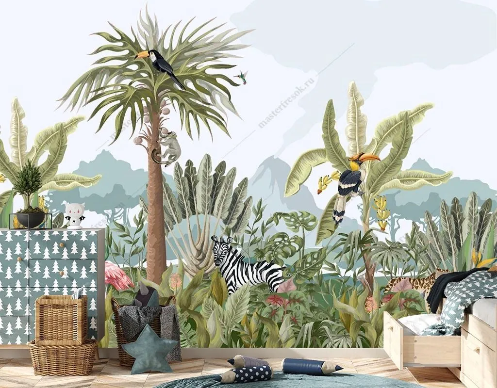 Фотообои Птица в тропиках  12-1398