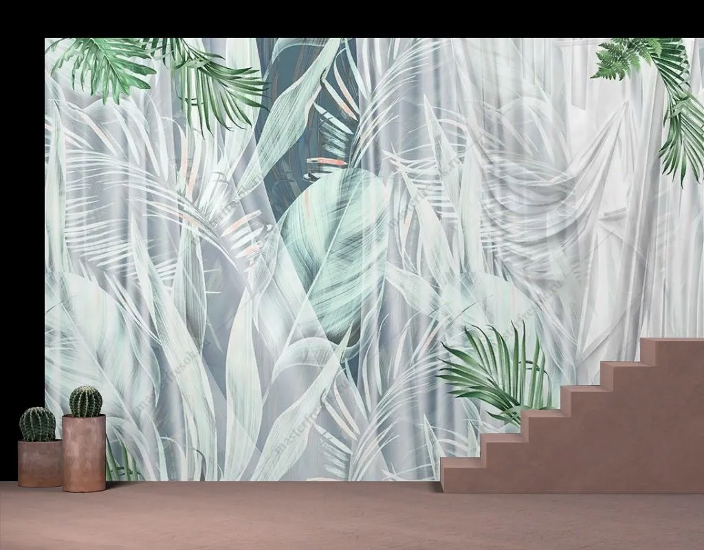 Фотообои в интерьере гавайский стиль  9-1742 фото