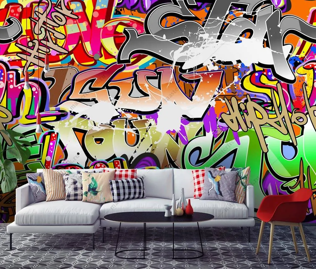 Фотообои Современный рисунок на стене  12-1283