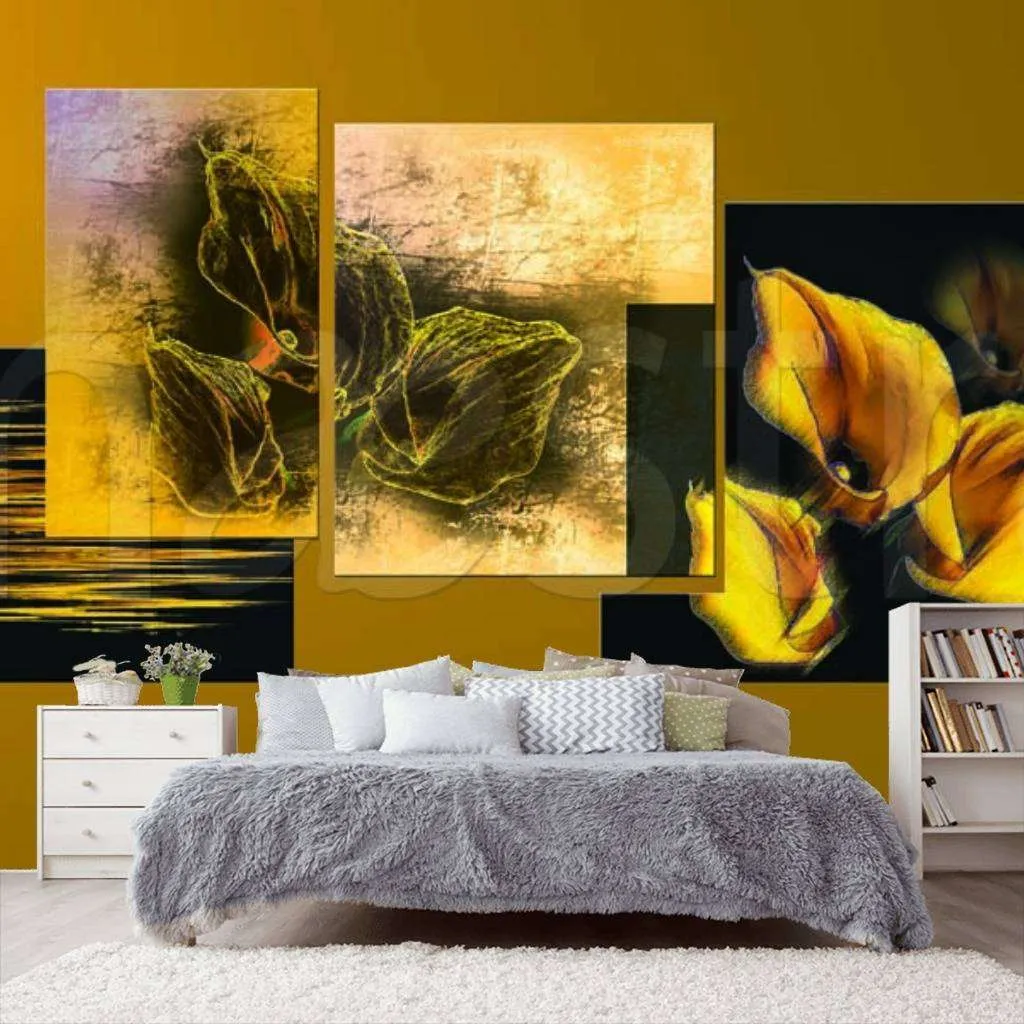 Фотообои в интерьере цветочные фантазии  5-144 фото