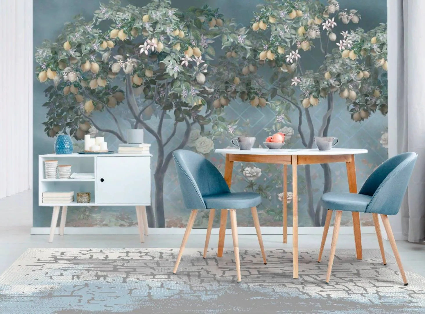 Фотообои в интерьере лимонное дерево  13-273 фото