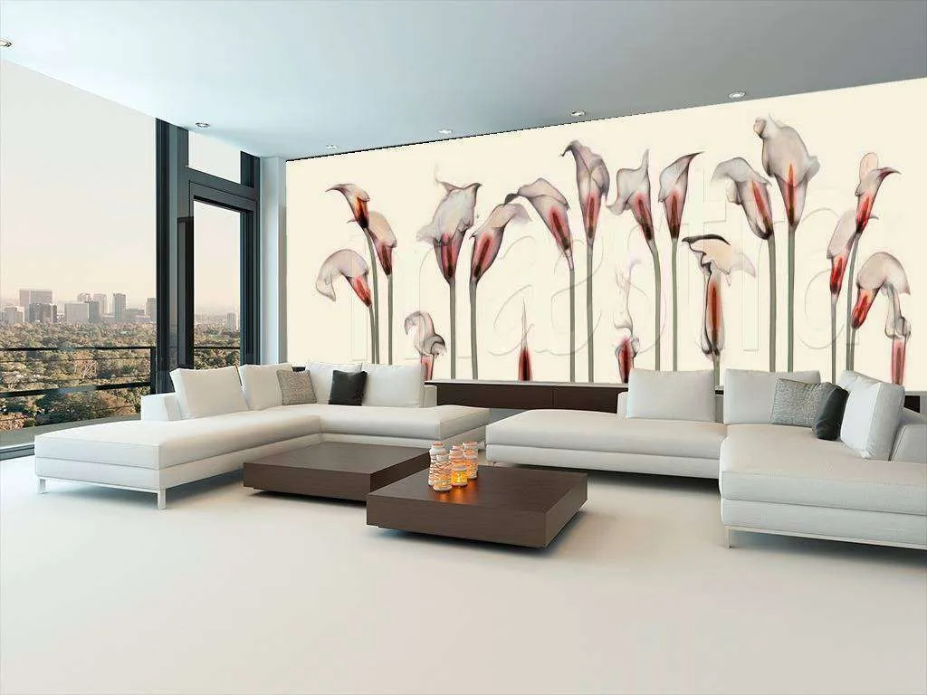 Фотообои Бесшовные обои на стену:  Каллы 3д. Артикул: 7-441  