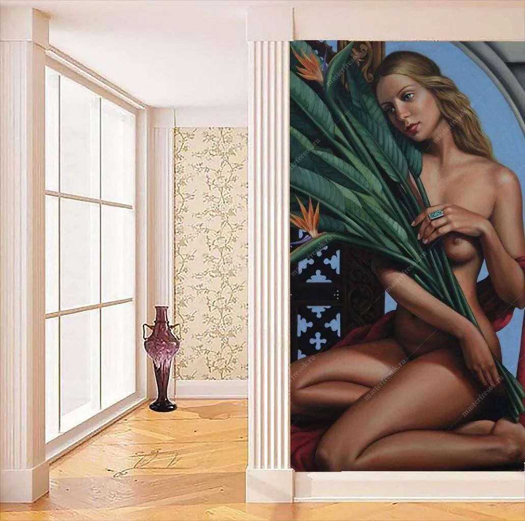 Фотообои Бесшовные обои на стену:  Екатерина Абель - Райская птица. Артикул: 8-258  