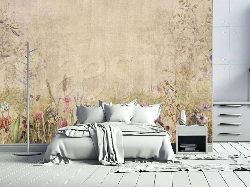 Фотообои в интерьере лес на холсте  7-526 фото