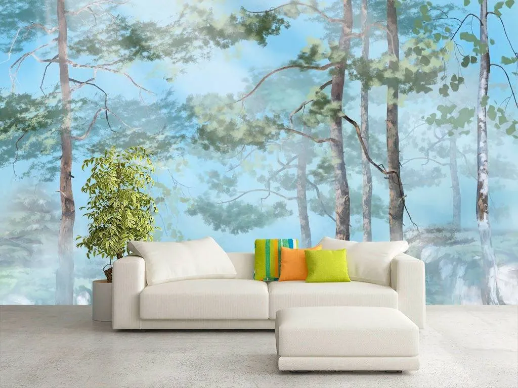 Фотообои в интерьере пейзаж суйбокуга  13-287 фото