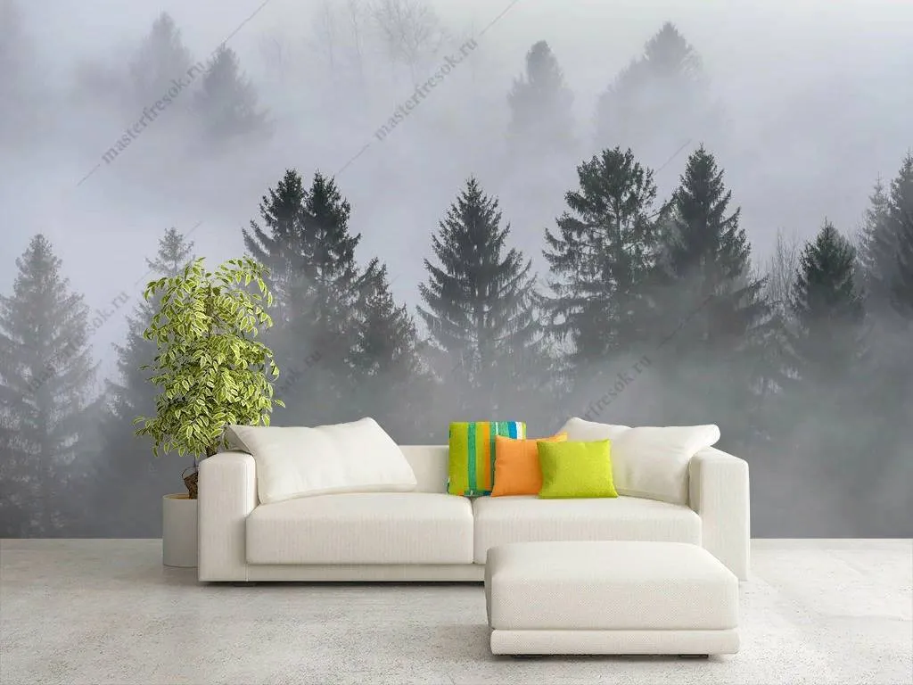 Фотообои Туманное утро в лесу  9-1165