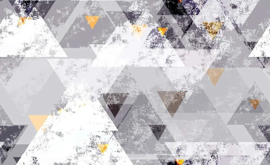 Фотообои в интерьере серебряные треугольники фон  10-945 фото