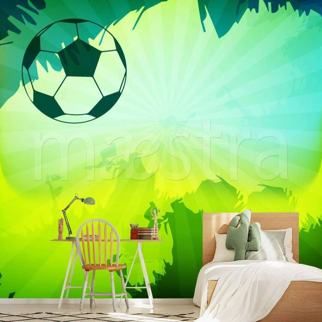 Фотообои в интерьере картинка с мячом  12-547 фото