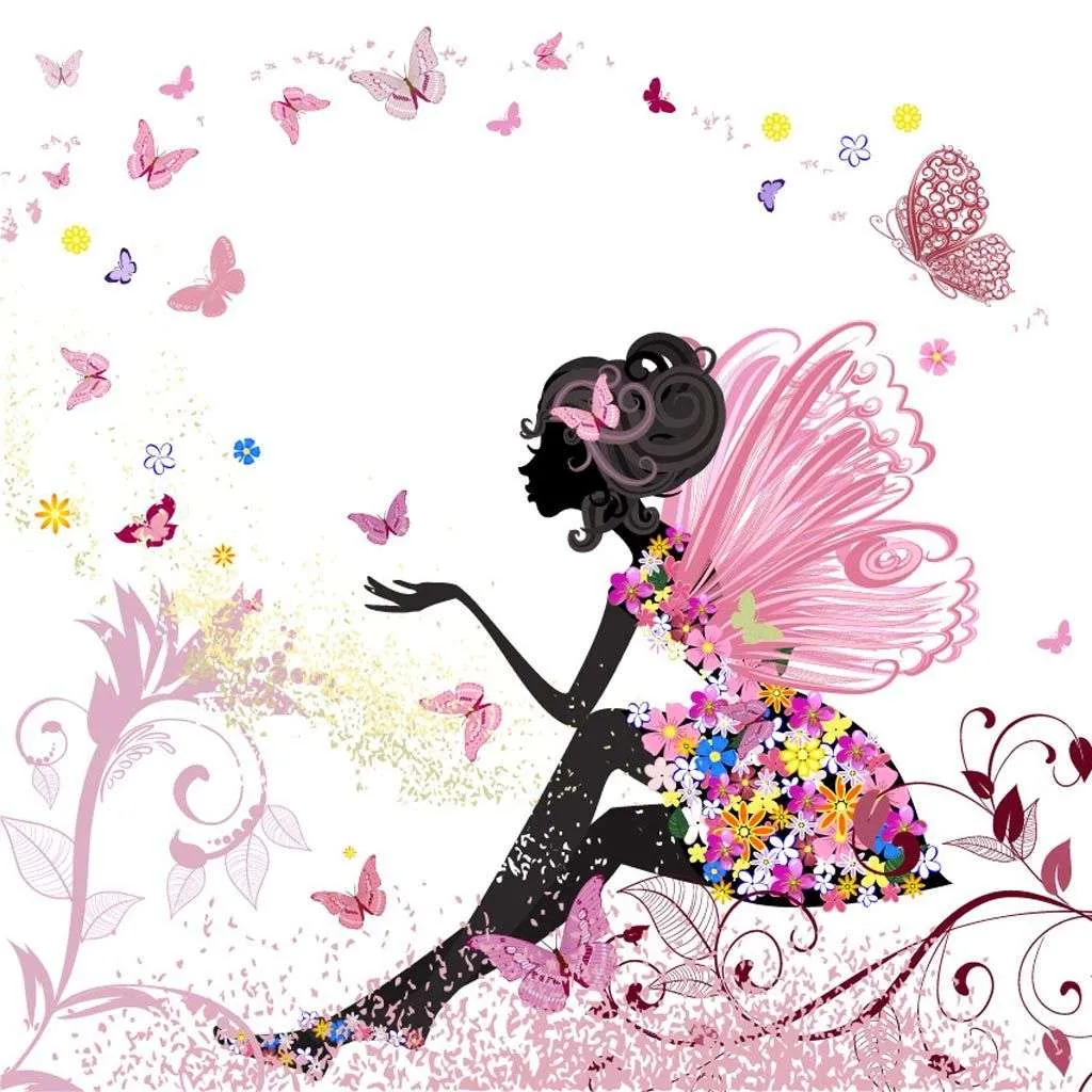 Фотообои в интерьере фея с бабочками  12-1241 фото