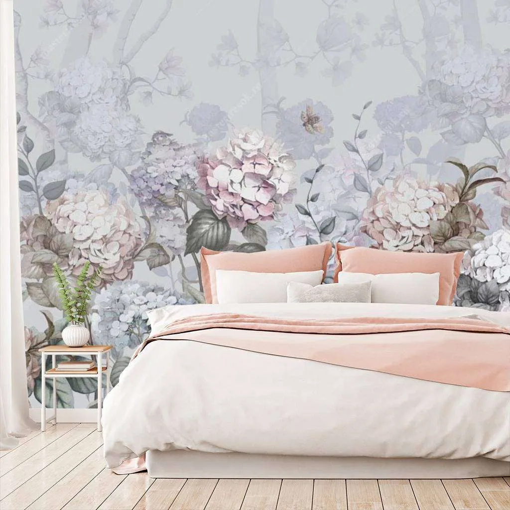 Фотообои Гортензии в саду  13-109