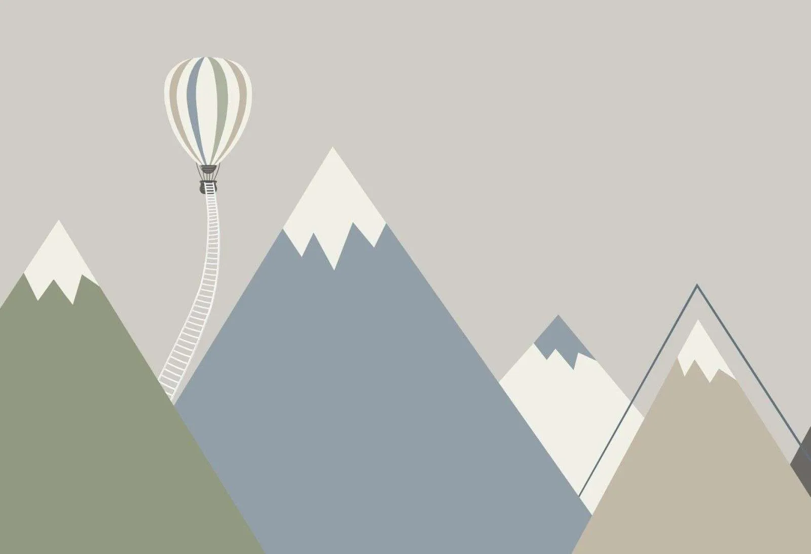 Фотообои в интерьере разноцветные горы  14-497 фото