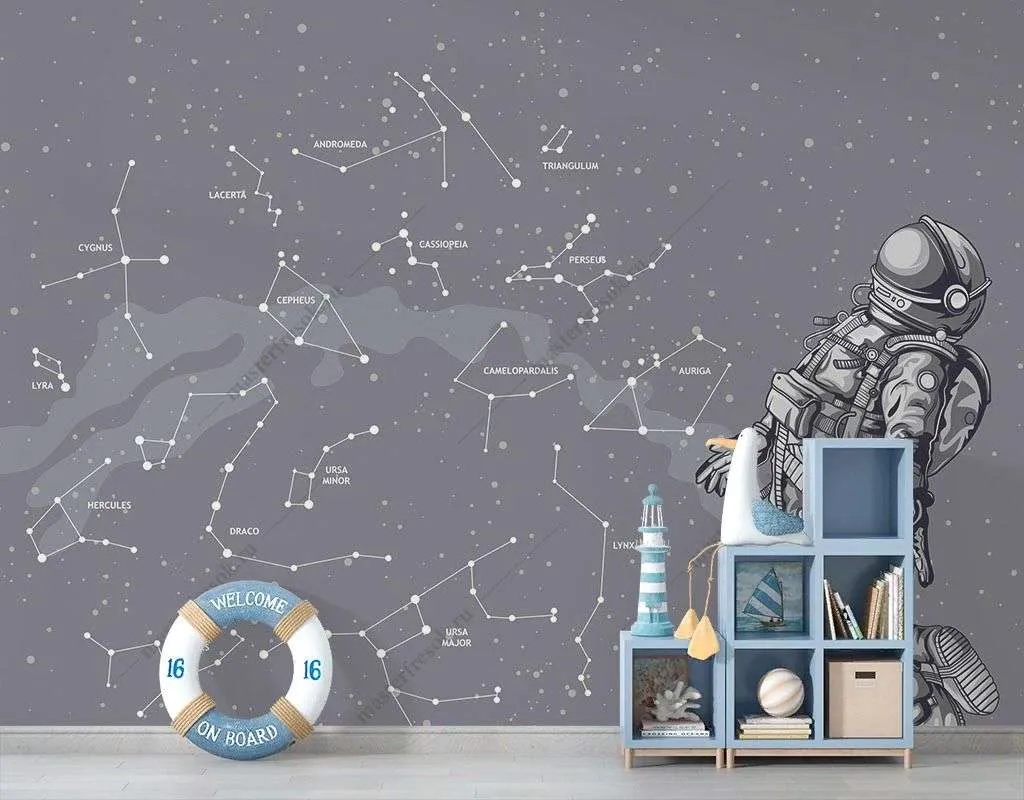 Фотообои в интерьере космонавт  14-430 фото